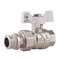 Кран кульовий "Американка" Thermo Alliance Forte 3/4" з антипротічкою прямий SF222W20