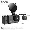 Відеореєстратор HOCO DI62 з WIFI на 3 камери запис салону для таксі та автобусів і камера парковки, фото 2