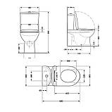 Унітаз-компакт Qtap Jay із сидінням Soft-close QT07222176W, фото 2