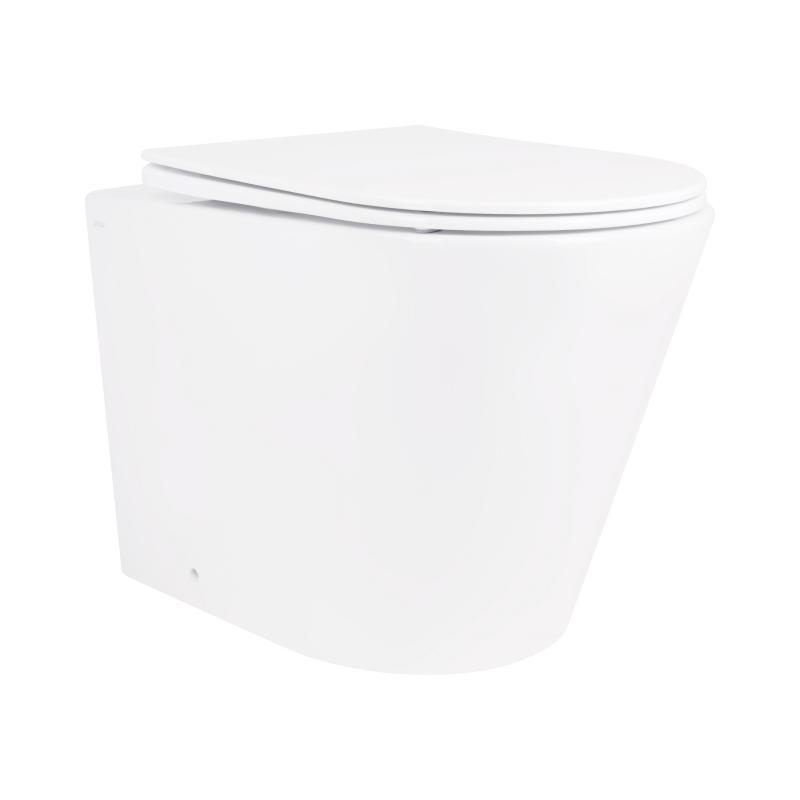 Унітаз підлоговий Qtap Swan безобідковий із сидінням Soft-close QT16223178W