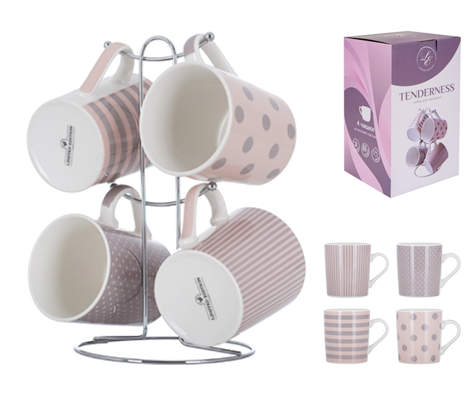 Набір чайний 4 чашки 280 мл на підставці Limited Edition, фото 1