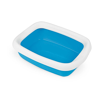 Туалет лоток для кішок з рамкою, блакитний BETA SMALL BLUE 43*31*12