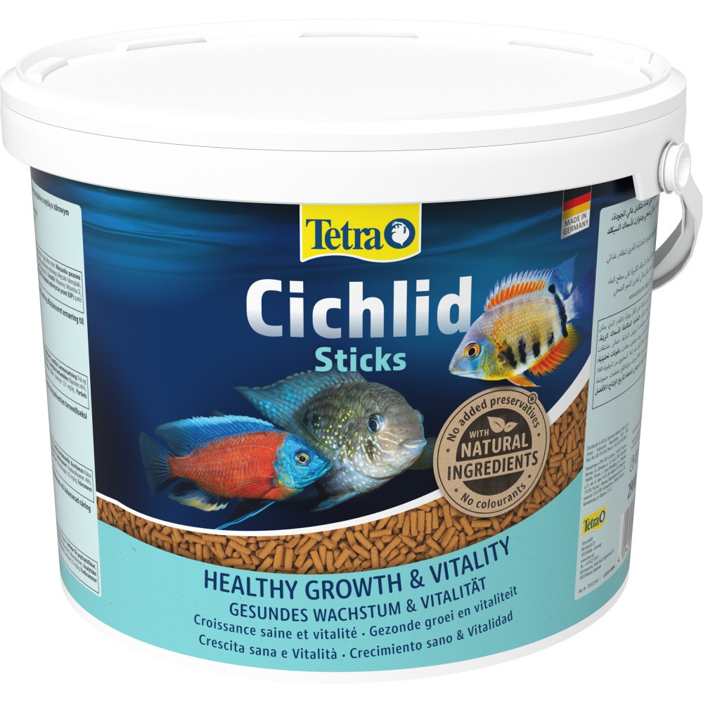 Сухий корм для всіх видів цихлід у вигляді паличок Tetra Cichlid Sticks 10 л/2,9 кг, фото 1