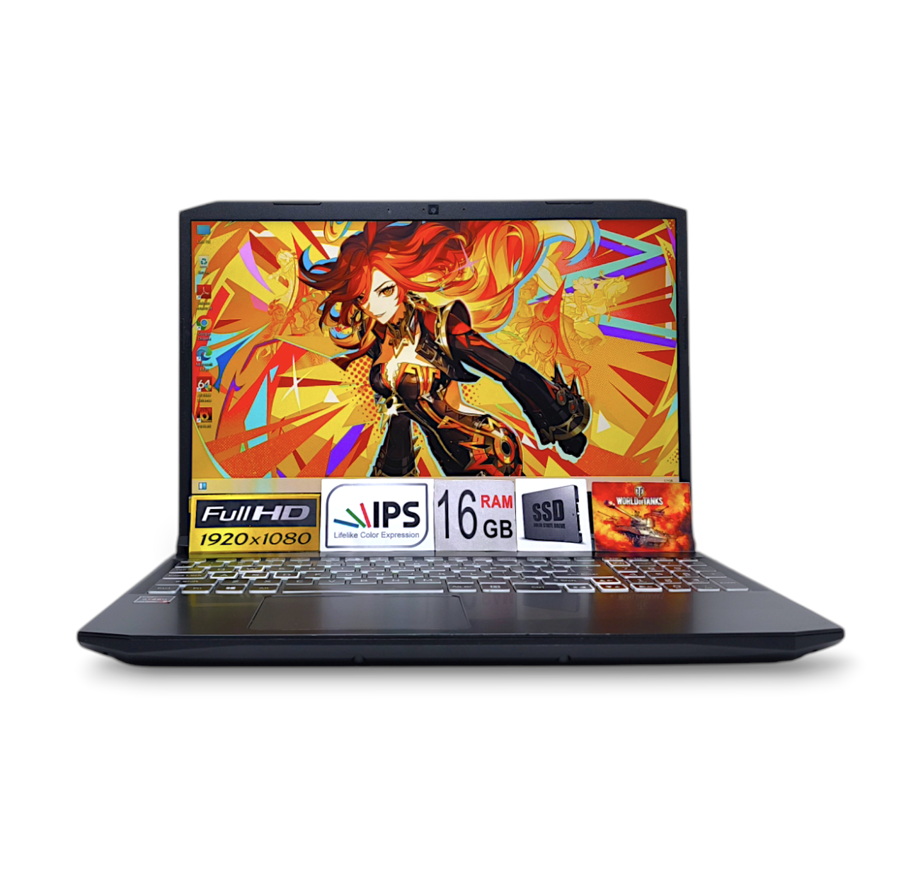 Ноутбук Acer Nitro 5 15.6 FHD 144Hz Ryzen 5 5600H Ram 16Gb SSD 512GB Nvidia RTX3060 6GB