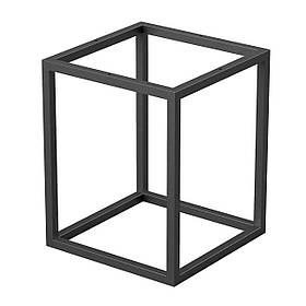 Каркас для журнального столу з металу 340×340 мм, H 420 мм Чорний