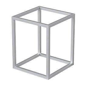 Каркас для журнального столу з металу 340×340 мм, H 420 мм Сатин