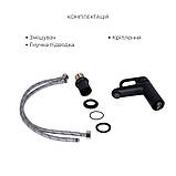 Комплект змішувачів Lidz Latwa Black: Змішувач для раковини LDLAT001BLA45418 + Змішувач для ванни, фото 4