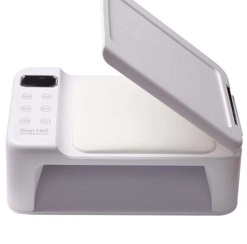 Лампа для сушіння нігтів UV+LED Sun 19Z з подушкою для рук на 2 руки потужністю 350 Вт.