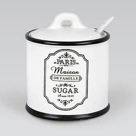 Цукорниця з ложкою керамічна 300 мл. "Paris Maison" Maestro MR-20030-09 - MegaLavka