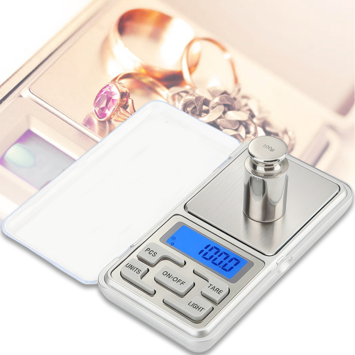 Ювелірні електронні ваги до 100 гр з РК-дисплеєм QCP-01, фото 1