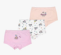 Детские хлопковые трусики шортики для девочек Baykar Турция арт 5346 Комплект 3шт Птичка