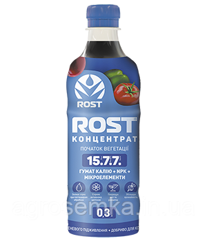 Органо-мінеральне добриво Rost Концентрат 15.7.7  0,3 л, фото 1