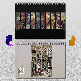 Скетчбук А5 48 л. 150 гр.м² Blue Exorcist / Блакитний Екзорцист 015