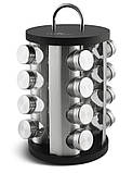 Набір для спецій на підставці 16 ємностей із неіржавкої сталі Edenberg EB-4027 Набір банок для спецій Круглий, фото 6