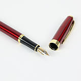 Перьова чорнильна ручка, колір глибокий червоний перо, фото 3