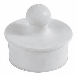 Пробка для сифона у ванну 36 х 37 мм біла упаковка 10 штук