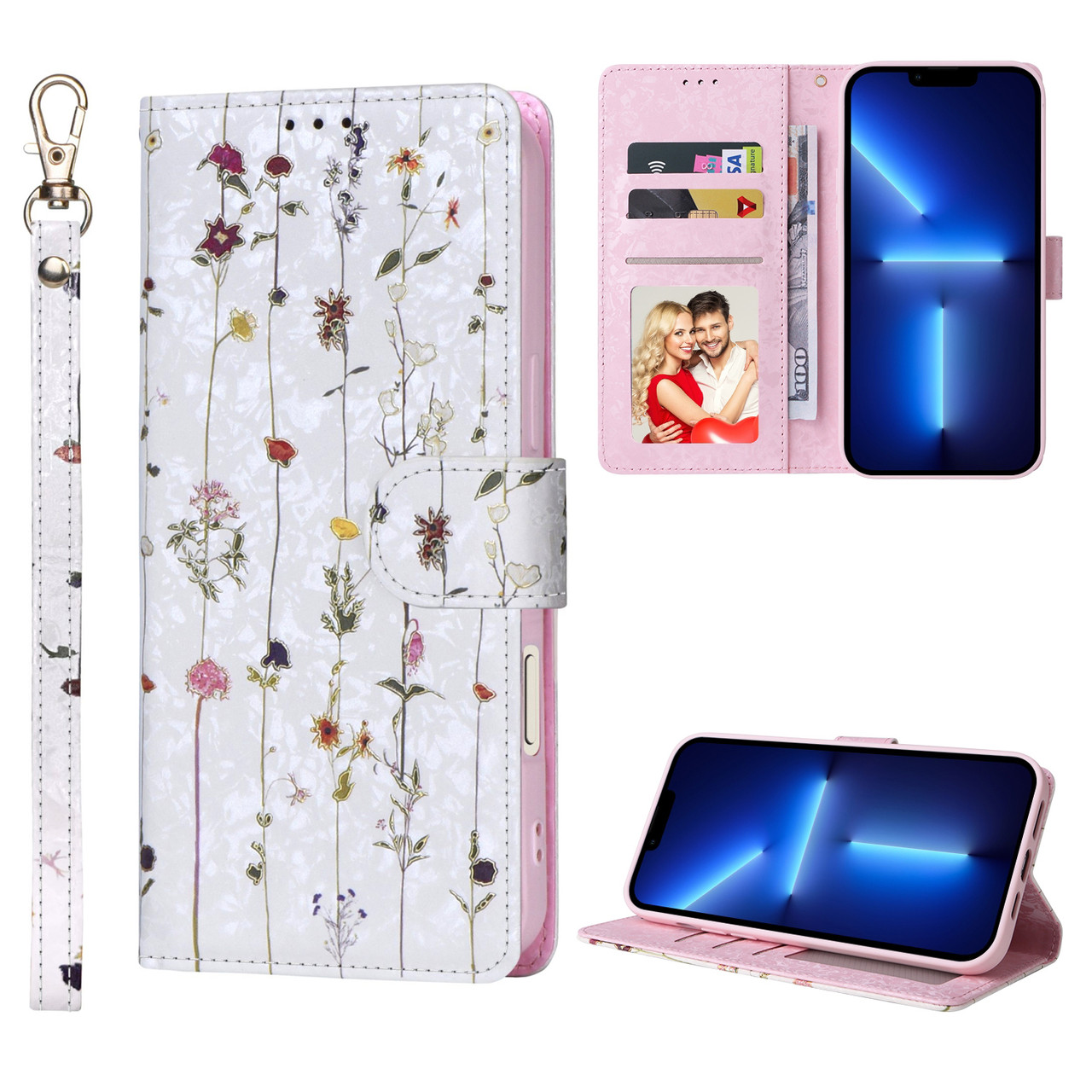 Чохол-книжка Color Book Leather для Apple iPhone 13 Pro Max Spring Flowers, фото 1