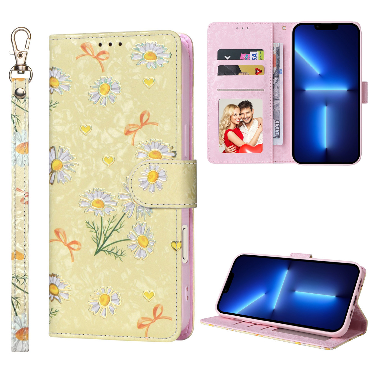 Чохол-книжка Color Book Leather для Apple iPhone 13 Pro Max Yellow Daisy, фото 1