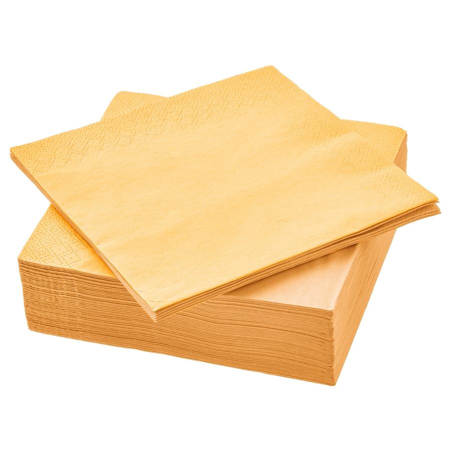 Набір серветок IKEA FANTASTISK 33x33 см Жовті 50 штук 403.979.42