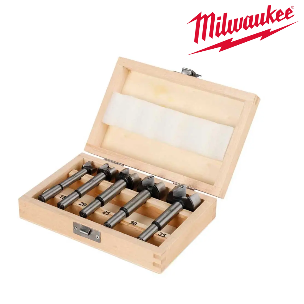Набор сверл для дерева Forstner Milwaukee 15, 20, 25, 30, 35 мм 5 шт, фото 1