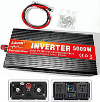 Перетворювач напруги 5000 Вт з 12 В на 220 Вольт із Чистою синусоїдою — інвертор для котла, дому