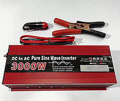 Перетворювач напруги 3000 Вт із чистою синусоїдою з 12 на 220 вольтів — інвертор для котла, дому,