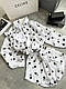 Натуральна жіноча стильна піжама шорти та сорочка в серці комплект Муслін 100% бавовна для сну на подарунок, фото 4