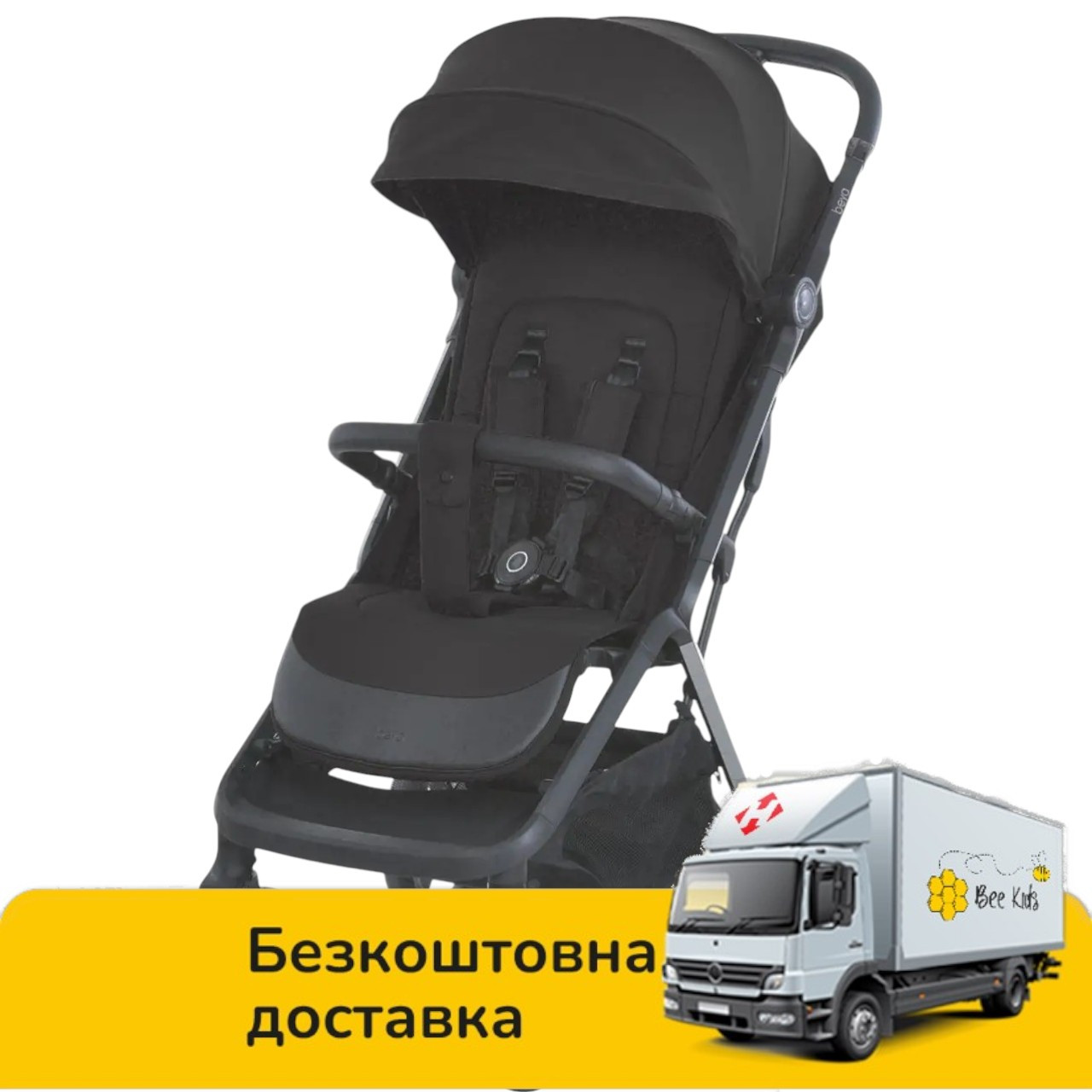 Коляска прогулянкова дитяча EL CAMINO BEYA ME 1127-B Black Чорна, фото 1