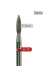 Фреза алмазна DANNY №07 полум'я з червоною насічкою 021