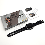 Смарт-годинник чоловічий водонепроникний з компасом Амолед екран  Modfit Navi Compass Black, фото 4