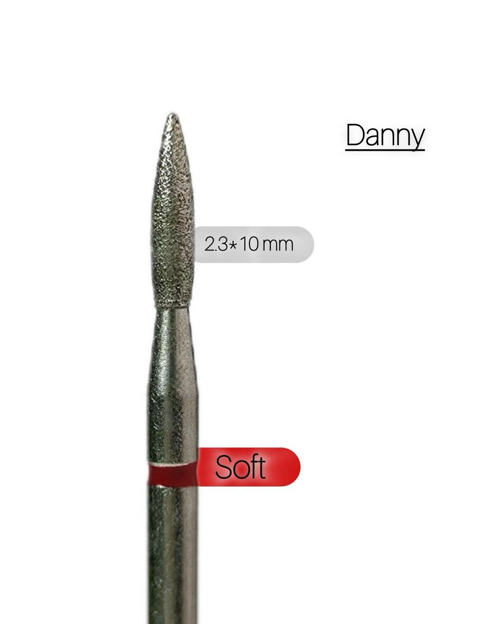 Фреза алмазна DANNY №03 полум'я з червоною насічкою 023, фото 1