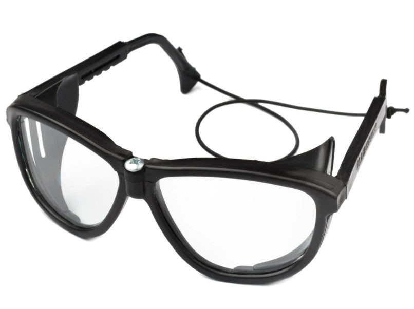 Захисні окуляри Класик з боковим захистом і регульованими дужками (мінеральне скло), фото 1
