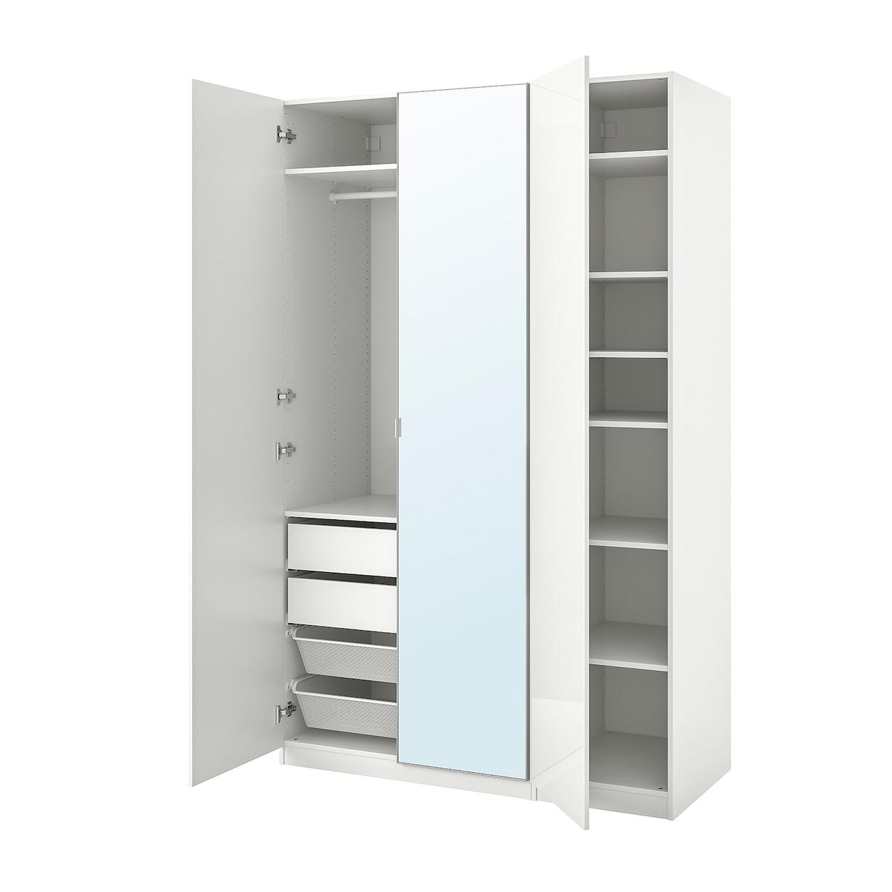 Гардеробна комбінація з дзеркалом 50х60х236 см PAX/FARDAL/AHEIM  IKEA 893.955.74