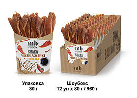 Shaka CHICKEN Джерки Теріякі, в'ялені, м'ясні з курки, легка закуска, перекус