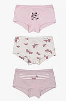 Детские хлопковые трусики шортики для девочек Турция Baykar арт 5342 Комплект 3шт Бабочки
