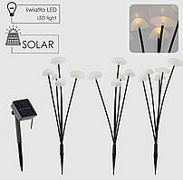 Сонячний садовий ліхтар-світильник у формі грибів висотою 43 см 15 LED Garden Line SOL6100 тепле біле світло