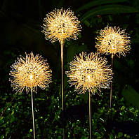 Сонячний садовий ліхтар-світильник у формі кульбаби 10x10x68 см Garden Line SOL6179 тепле біле світло