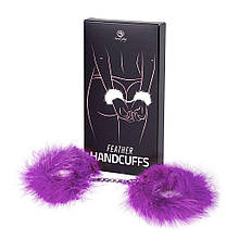 Наручники з фіолетовим пір'ям Secret Play Feather Handcuffs Purple