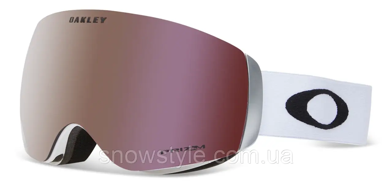Гірськолижна маска Oakley Flight Deck M (XM) Matte White Prizm Snow Rose Gold + Кейс, фото 1