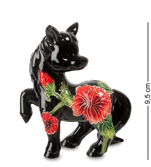 Статуетка порцелянова Pavone Чорна Конячка 9,5 см 1105961