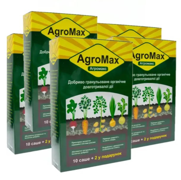 Біодобриво набір органічних добрив AGROMAX для врожаю 5 шт, фото 1
