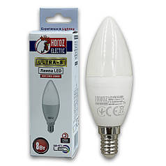 Світлодіодна лампа Horoz-свічка ULTRA-8 8W E14 6400K 001-003-0008-010