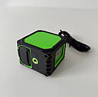 Лазерний рівень HILDA green (1H+1V), робота від акумулятора, 2 зелені лінії, фото 5