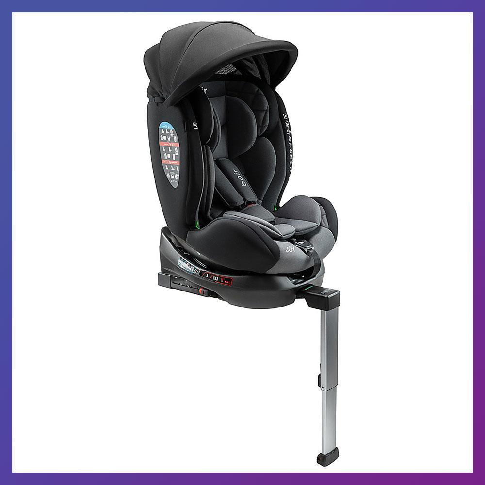 Дитяче автокрісло від народження до 12 років група 0+/1/2/3 (0-36 кг) Isofix Bair Joy 360 i-size GM-02 Чорний, фото 1