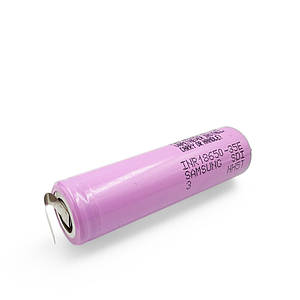 Акумулятор Li-Ion INR18650 Samsung 35E 3350mAh (3.7v) з контактами під пайку