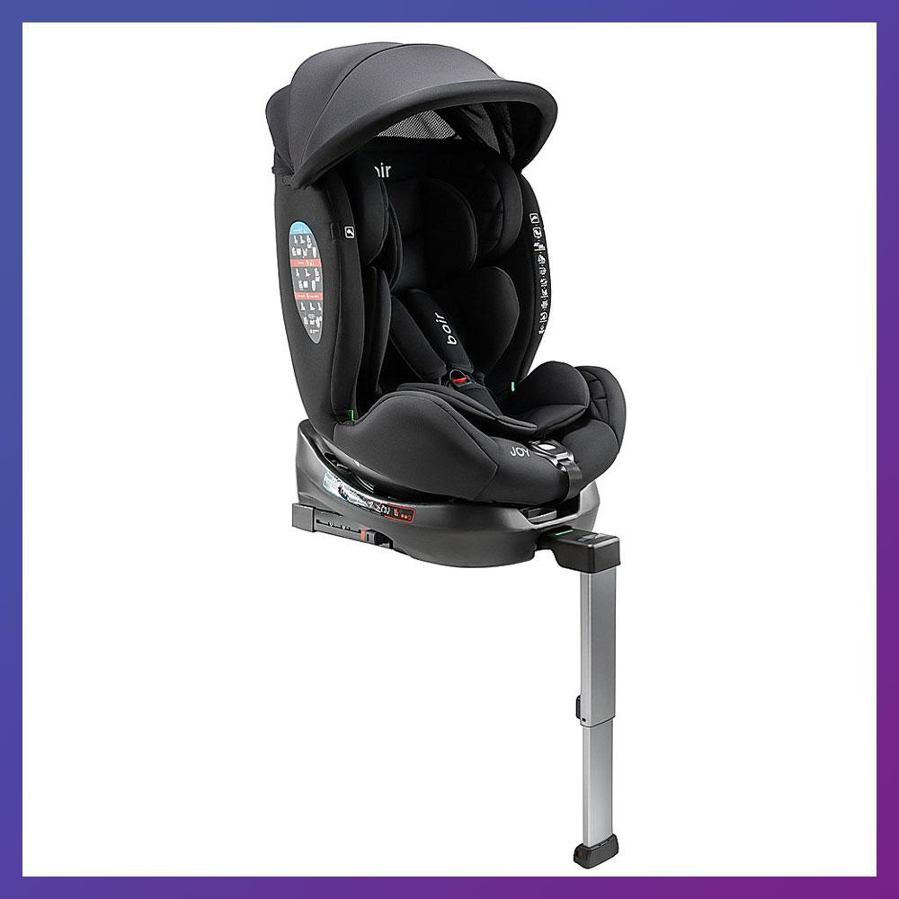 Дитяче автокрісло від народження до 12 років група 0+/1/2/3 (0-36 кг) Isofix Bair Joy 360 i-size TB-01 Чорний, фото 1