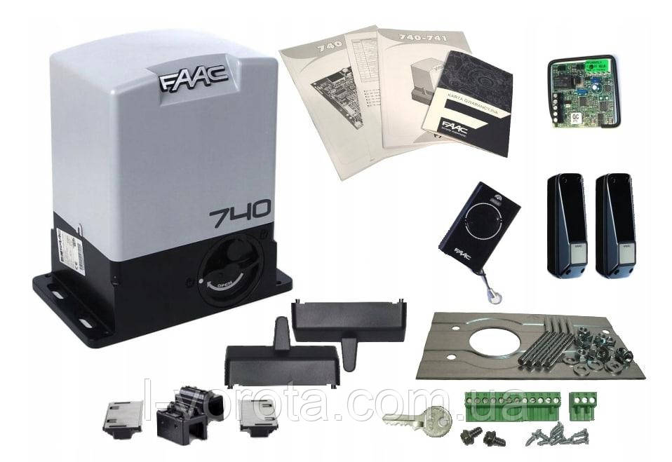 Комплект автоматики FAAC 740 для відкатних (зсувних) воріт (макс. вага воріт 500 кг)