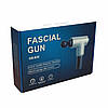 Масажер Акумуляторний для тіла м'язовий портативний ручний 4 насадки Fascial Gun GB-820 Бордовий, фото 8