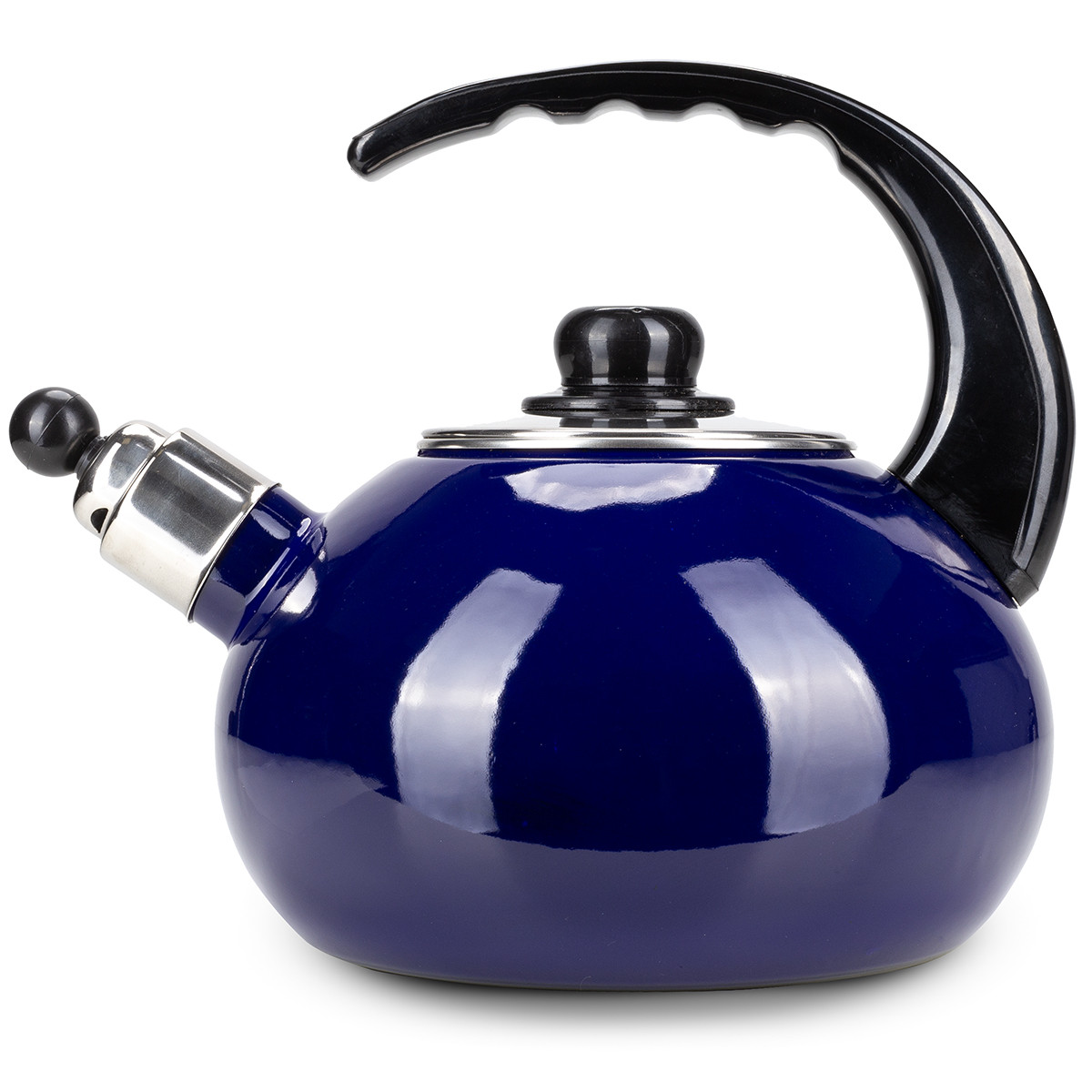 Чайник емальований синій 2.5л зі свистком Kamille KM-1039C, фото 1
