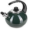 Чайник емальований зелений 2.5л зі свистком Kamille KM-1039D, фото 2